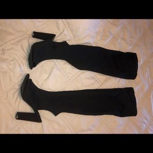 Black Knee High Tight Heels/boot